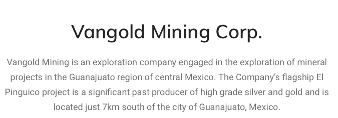 Vangold Mining; a gold / silver junior taking Mexico by storm!