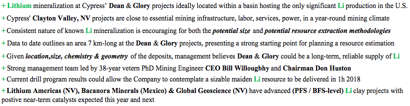 Cypress Development, #Lithium Clay Opportunity in Nevada