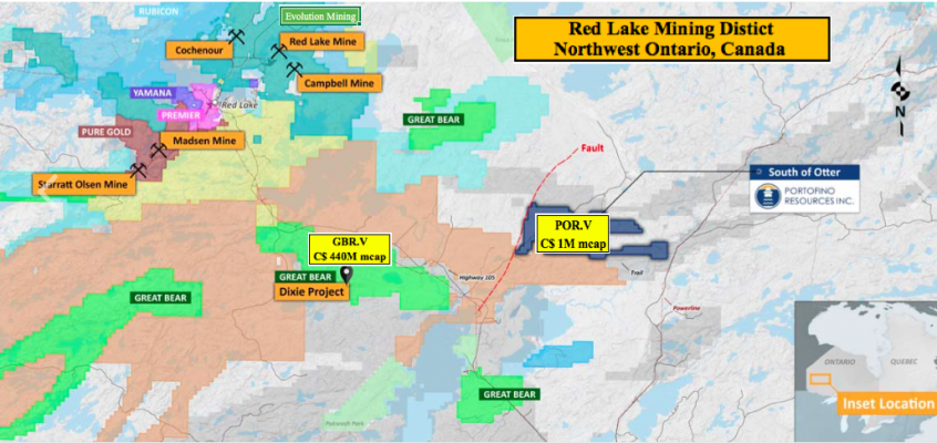 Portofino Resources starts exploration at Red Lake gold / base metals prospect